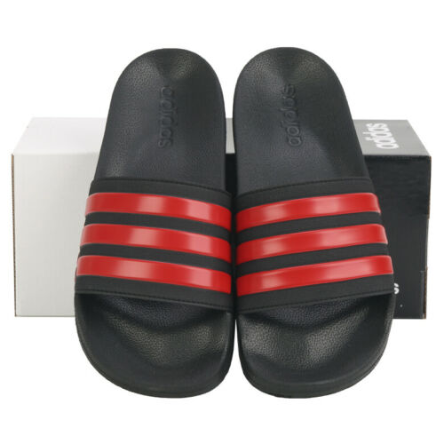 adidas sandals red and black