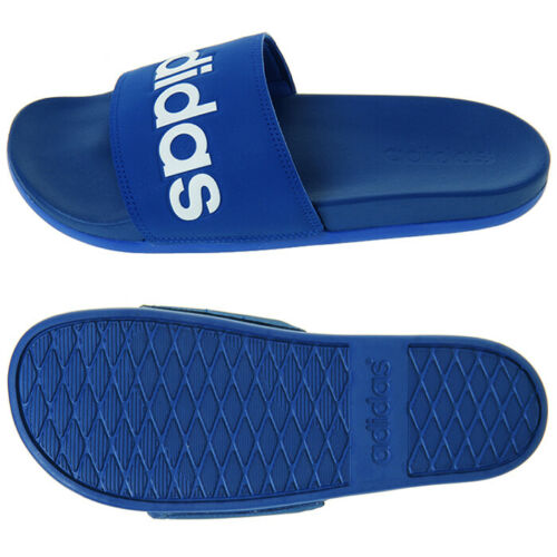 adidas slippers blue
