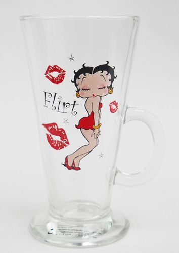 Betty Boop Flirt Latte Glass 0