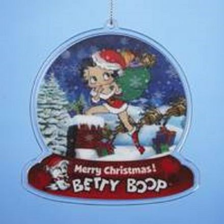 Betty Boop Merry Christmas 3-D Plastic Hanging Christmas Ornament 0