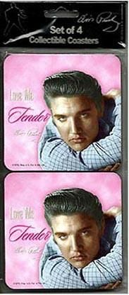 Elvis Presley Coasters Love Me Tender - Set of 4 0