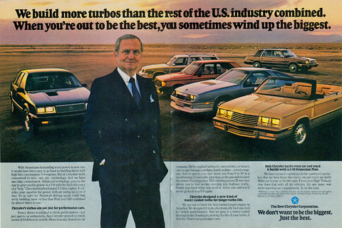 Lee Iacocca Chrysler Turbo Magazine Ad