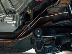 brake line routing properly held in place