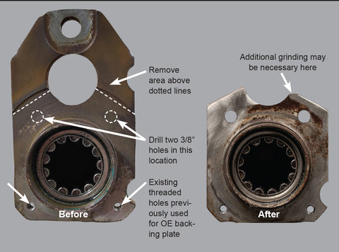 G-body differential flange modification