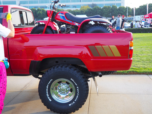 Raddest Toyota Truck with Honda ATC 110 in back