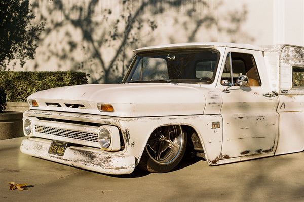 Slammed 1966 Chevy C10 truck with Wilwood brakes