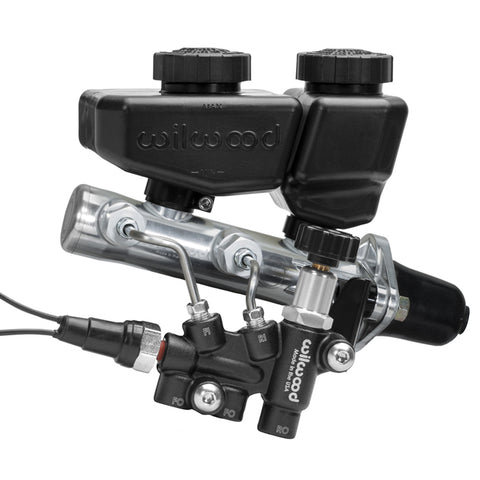 Wilwood remote tandem master cylinder with angled reservoirs