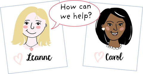 cartoon image of two women asking how can we help