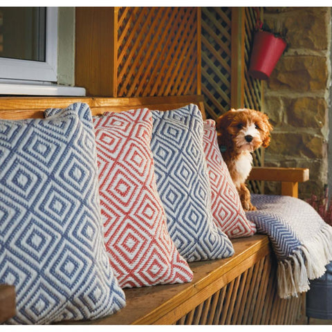 Assorted cushions with cute puppy