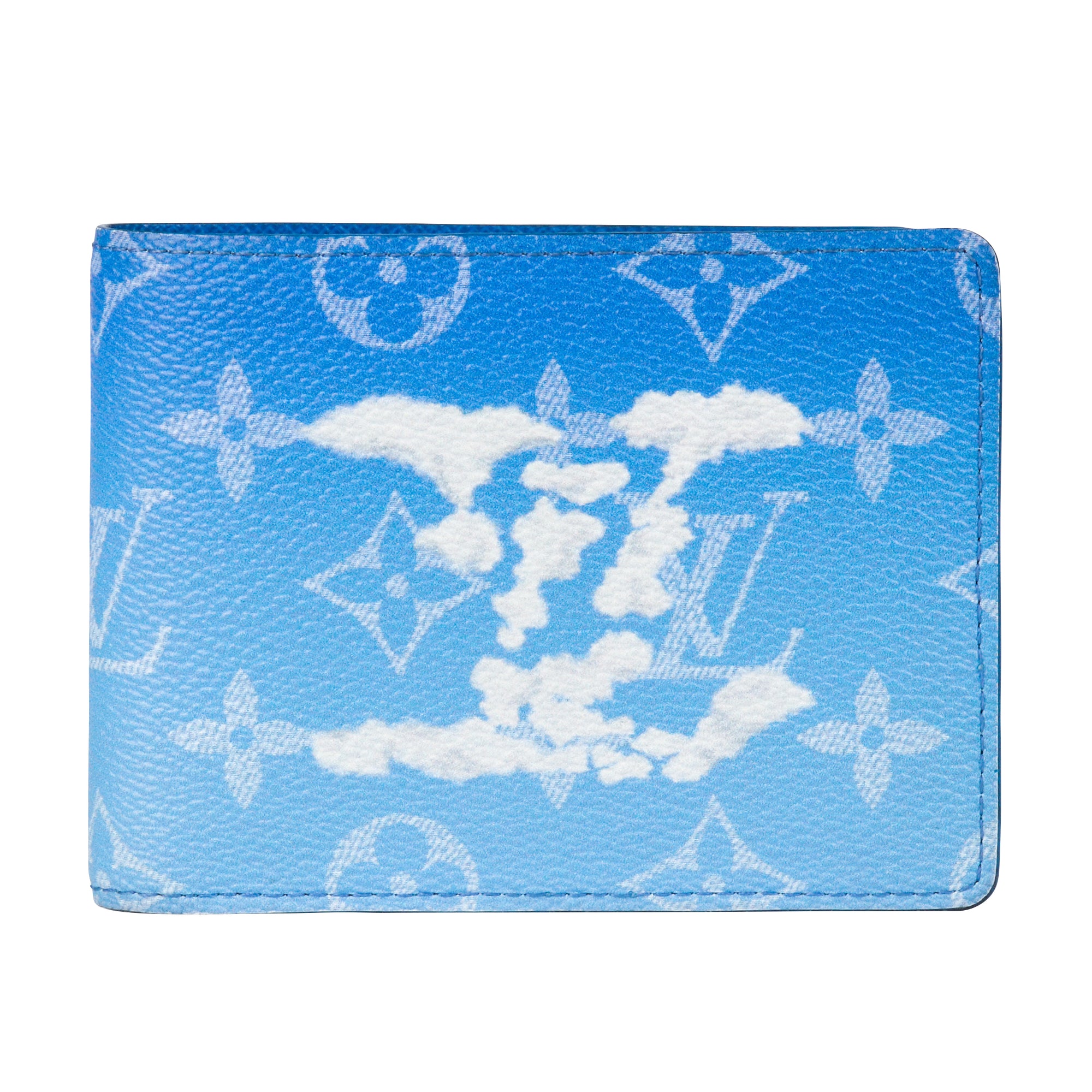Louis Vuitton Keepall Bandouliere Clouds Monogram 50 Blue in Coated Canvas  with Silvertone  US