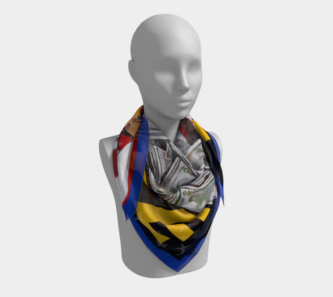 VOTE Art Scarf on bust