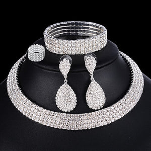 4 PCS Luxury Wedding Bridal Jewelry - Find A Gift Fast