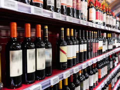 Supermarkt Wein einkaufen