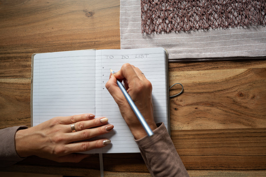 writing desk hand