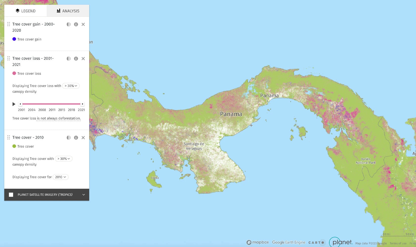 Forest Coverage in Panama