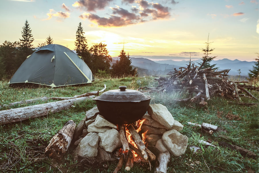 camping tent campfire