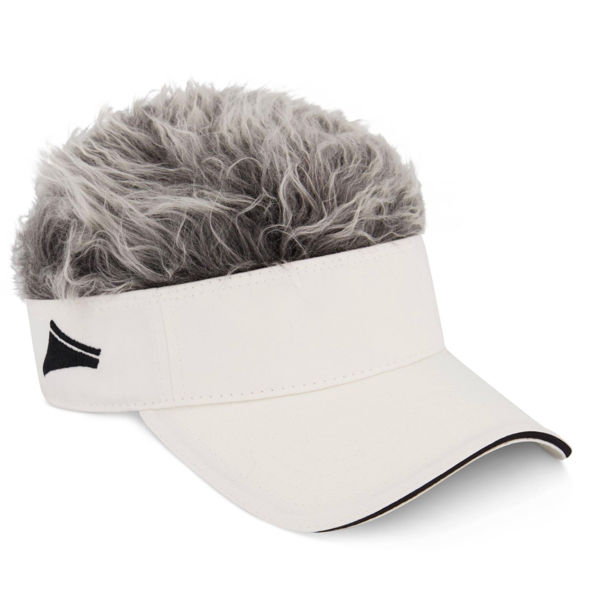 sun visor hat with hair