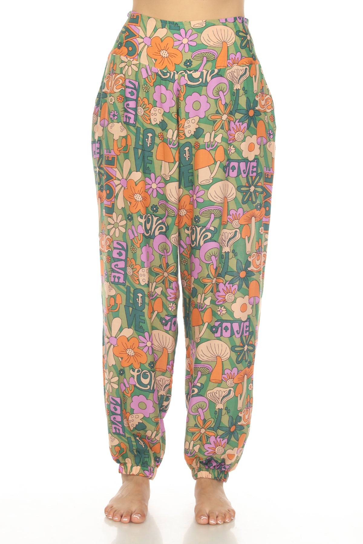 Colorful & Fun Unisex Mushroom Pants, Trippy Mushroom Pattern, Drawstring  Waist Lightweight Trousers, Perfect for Summer Raves, Festivals -   Ireland