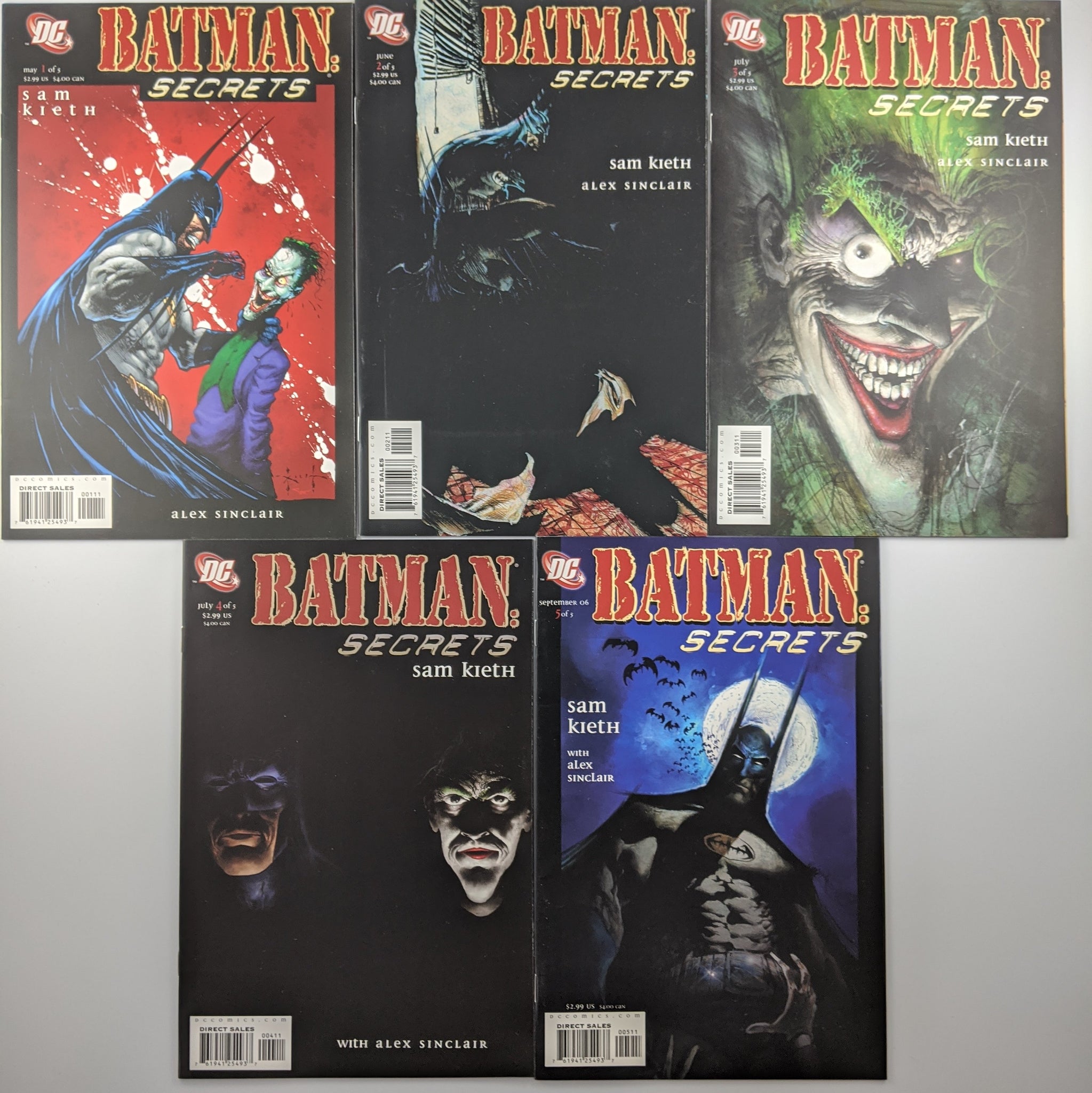 Batman: Secrets (2006) #1-5 Complete Set – Simple Tragic Collectibles