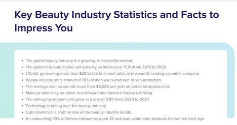 beauty industry statistics