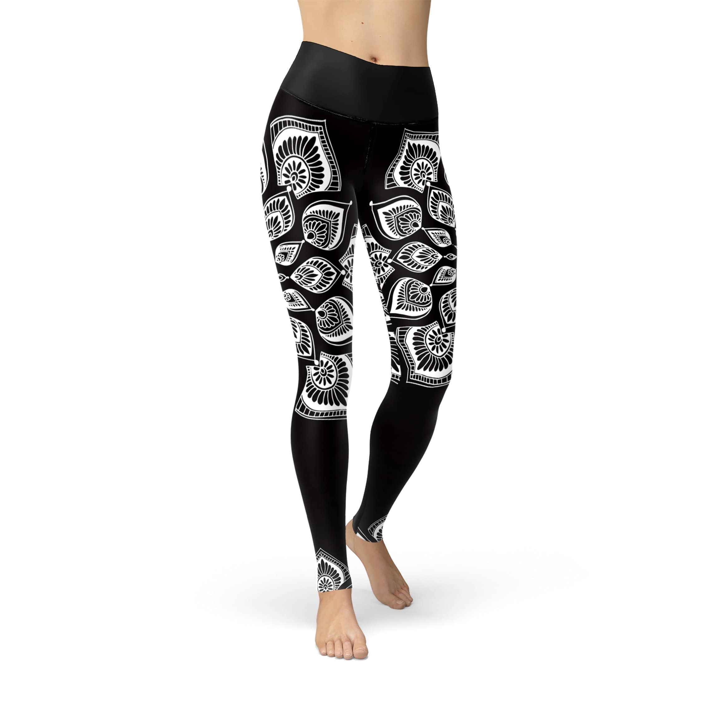 Black & White Mandala Yoga Pants – Yogaste