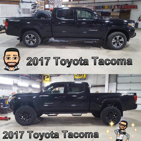 2017 Toyota Tacoma Before and After Lift Kit Installation