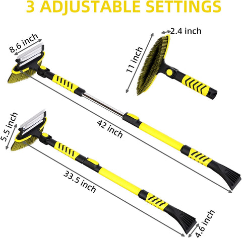 Extendable Snow Brush, Telescoping Snow Scraper