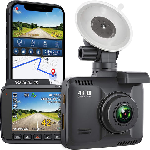 Rove R2-4K Dash Cam Built in WiFi GPS Car top Dashboard Camera Recorder