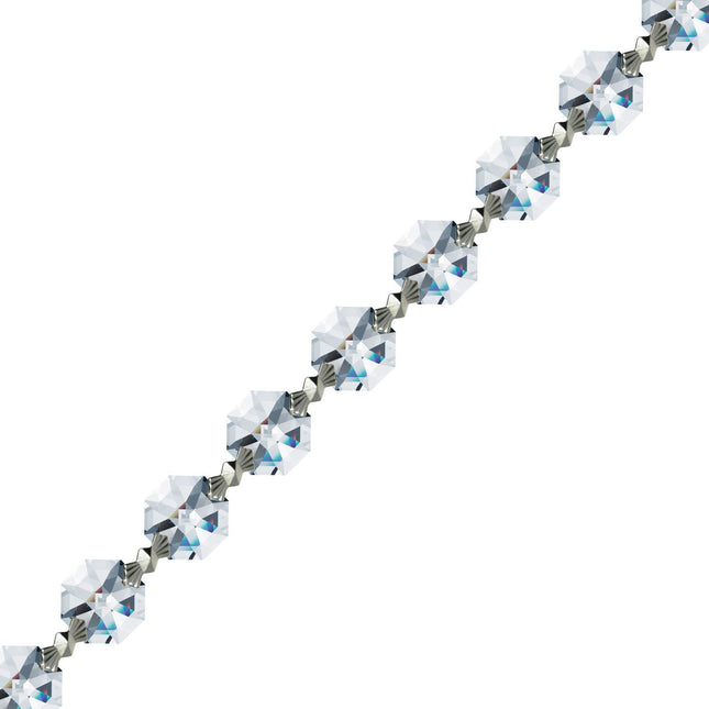 Magnificent Crystal Garland Satin 14mm Octagon Prism Strand