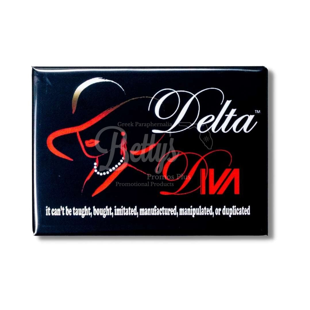 Delta Sigma Theta ΔΣΘ Diva Magnet for Refrigerator, Locker, Office Desk, Betty's  Promos Plus, LLC