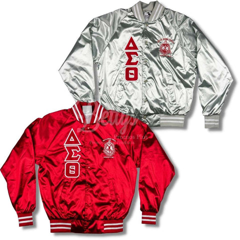 Betty's Promos Plus, LLC Delta Sigma Theta ΔΣΘ Double Stitched Appliqué Embroidered Jersey T-Shirt Red / Medium