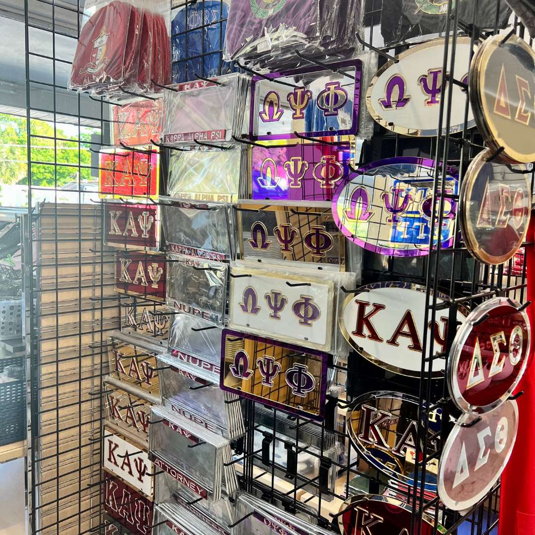 Omega Psi Phi & Kappa Alpha Psi Tags & Tag Frames Display