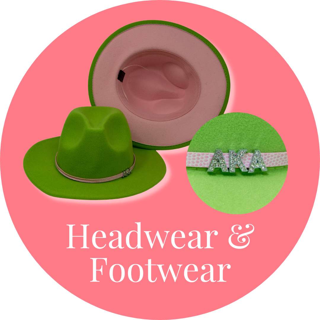 Alpha Kappa Alpha AKA Headwear & Footwear