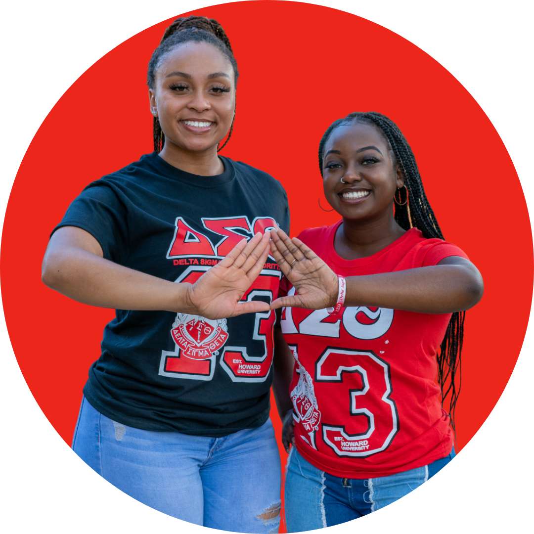 Betty's Promos Plus, LLC Delta Sigma Theta ΔΣΘ Double Stitched Appliqué Embroidered Jersey T-Shirt Red / Medium