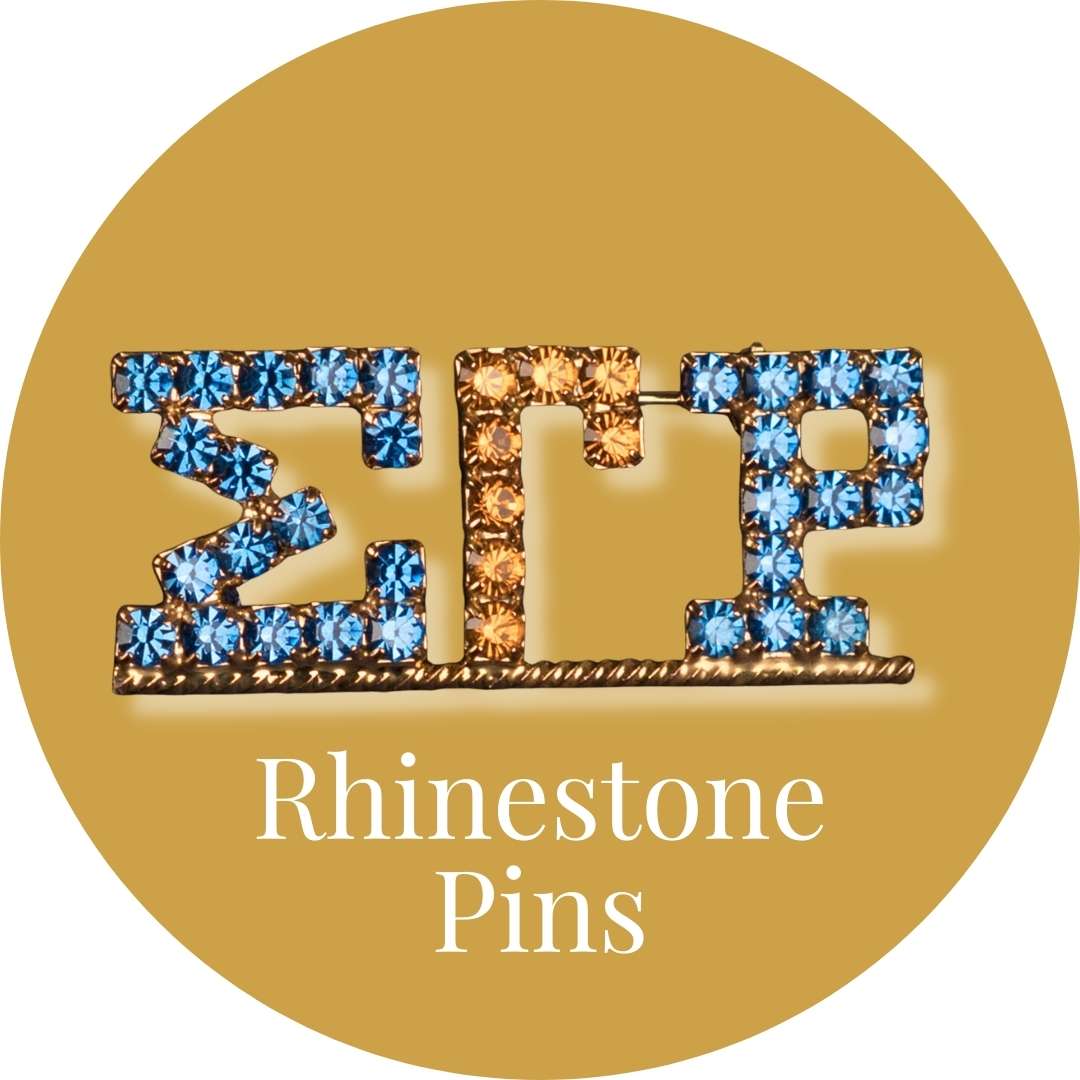 Sigma Gamma Rho ΣΓΡ Rhinestone Pins