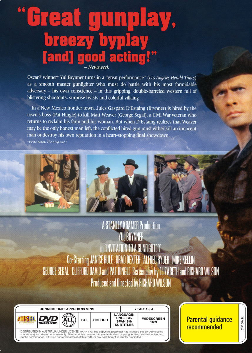 Invitation to a Gunfighter (1964) - DVD -Yul Brynner, Janice Rule
