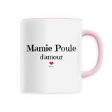 Mug - Mamie Poule d'amour - 6 Coloris - Cadeau Original - Cadeau Personnalisable - Cadeaux-Positifs.com -Unique-Rose-