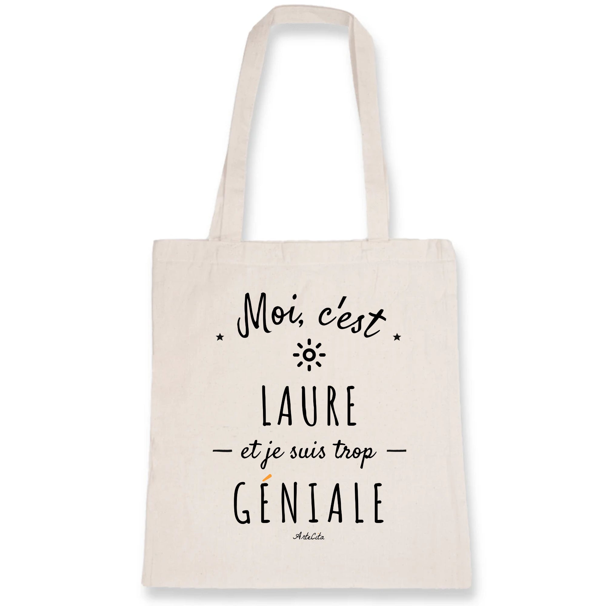 Tote Bag - Laure est trop Géniale - Coton Bio - Cadeau Original ...