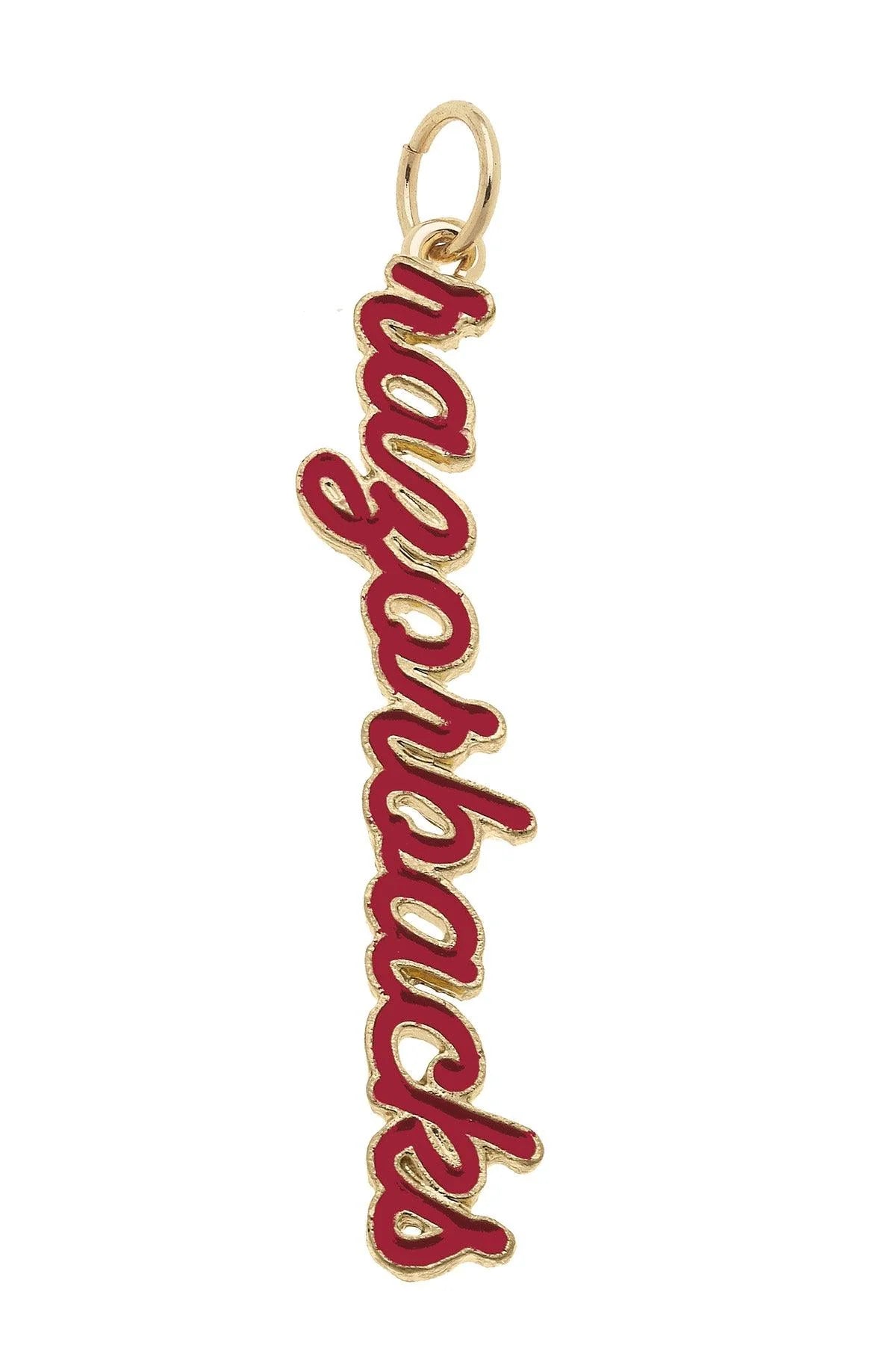 Arkansas Razorbacks Enamel Script Charm