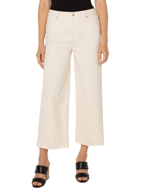 High-Rise Wide Leg Crop Pant, Oat