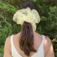 Load image into Gallery viewer, yellow giant hair scrunchie
