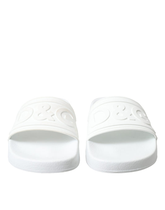 Dolce & Gabbana White Devotion Embellished Sandals Shoes