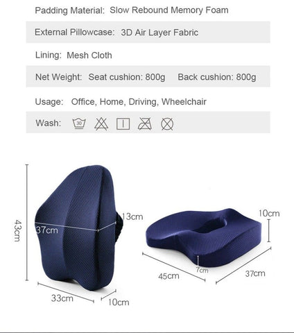 Cloud Comfy™ Ergonomic Seat Cushion Set