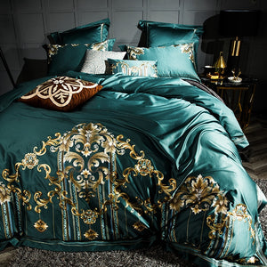 ROYAL GREEN 1000TC EGYPTIAN COTTON DUVET COVER SET