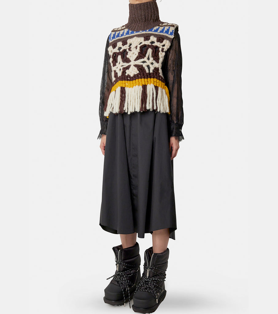 SACAI Wool Macrame Vest >> RESTIR