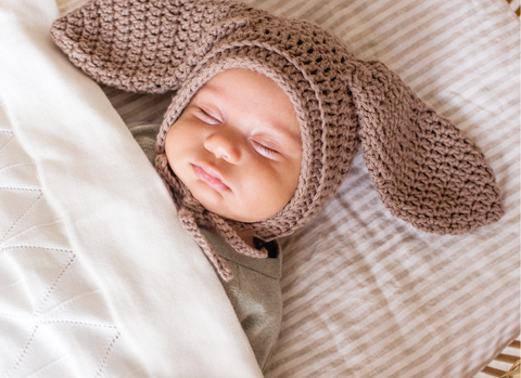 Baby Wrapped In Knitted Blanket - Christmas Gift Idea