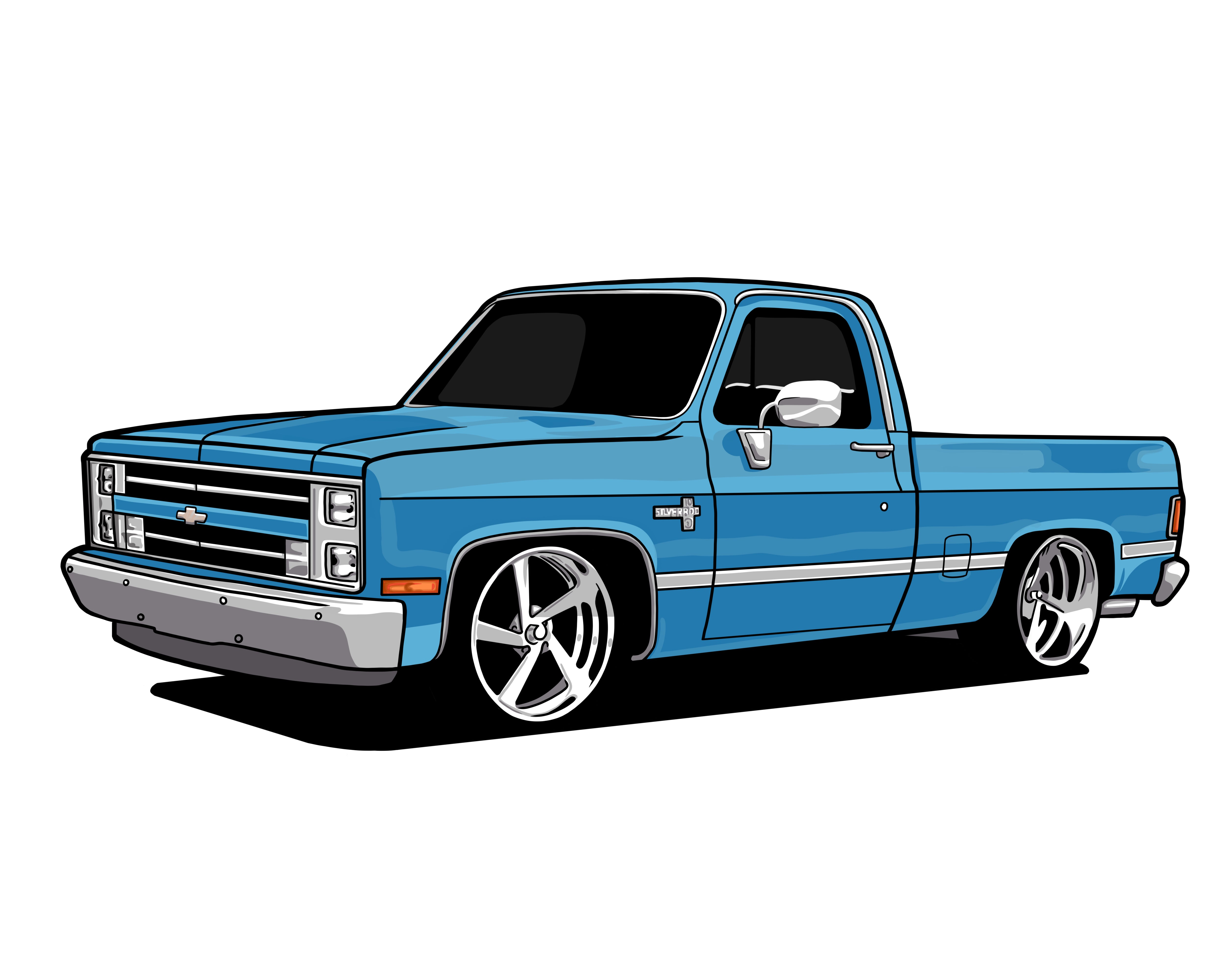 1987 chevy truck drawing