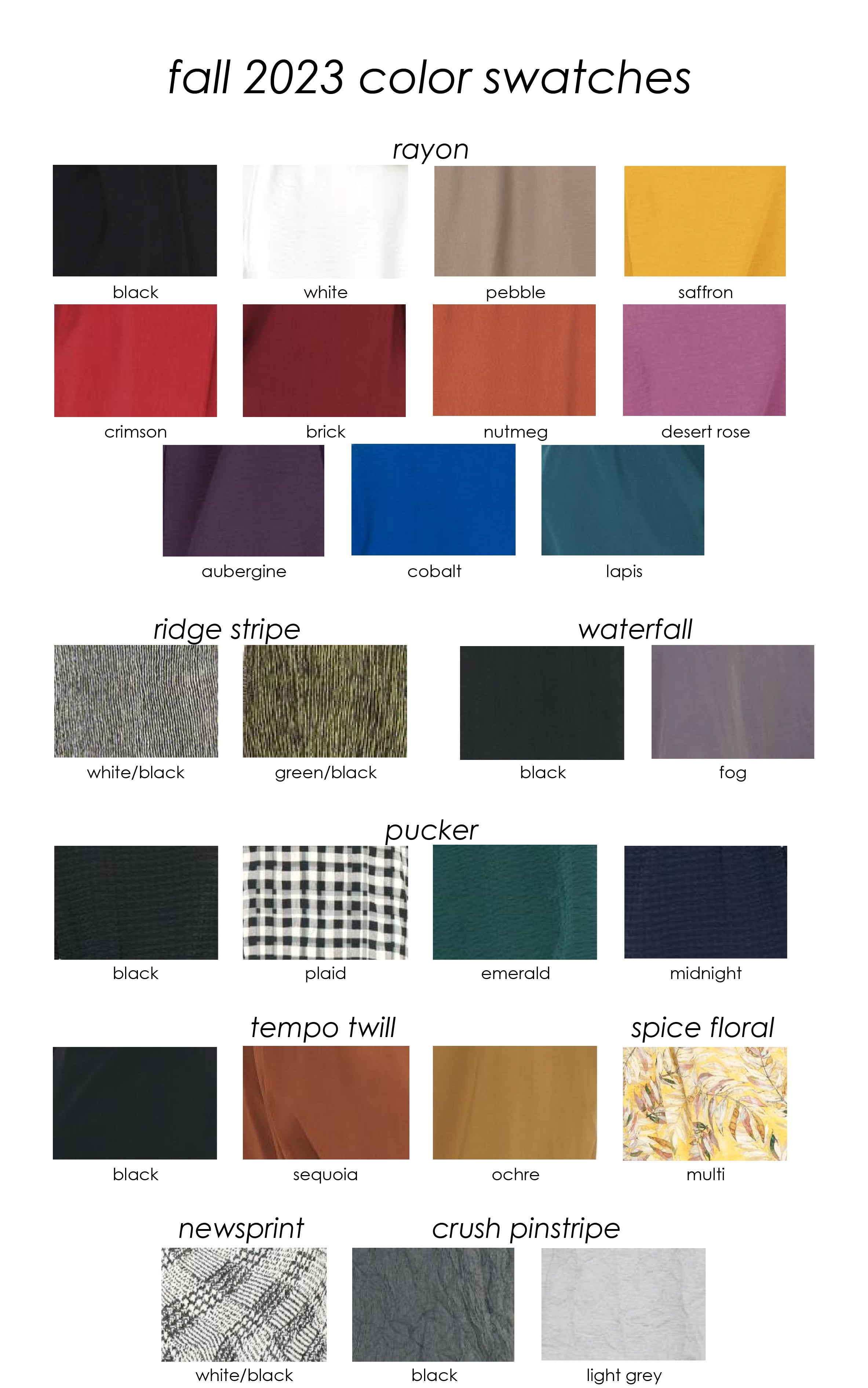 swatches of various fabrics in a fall palate