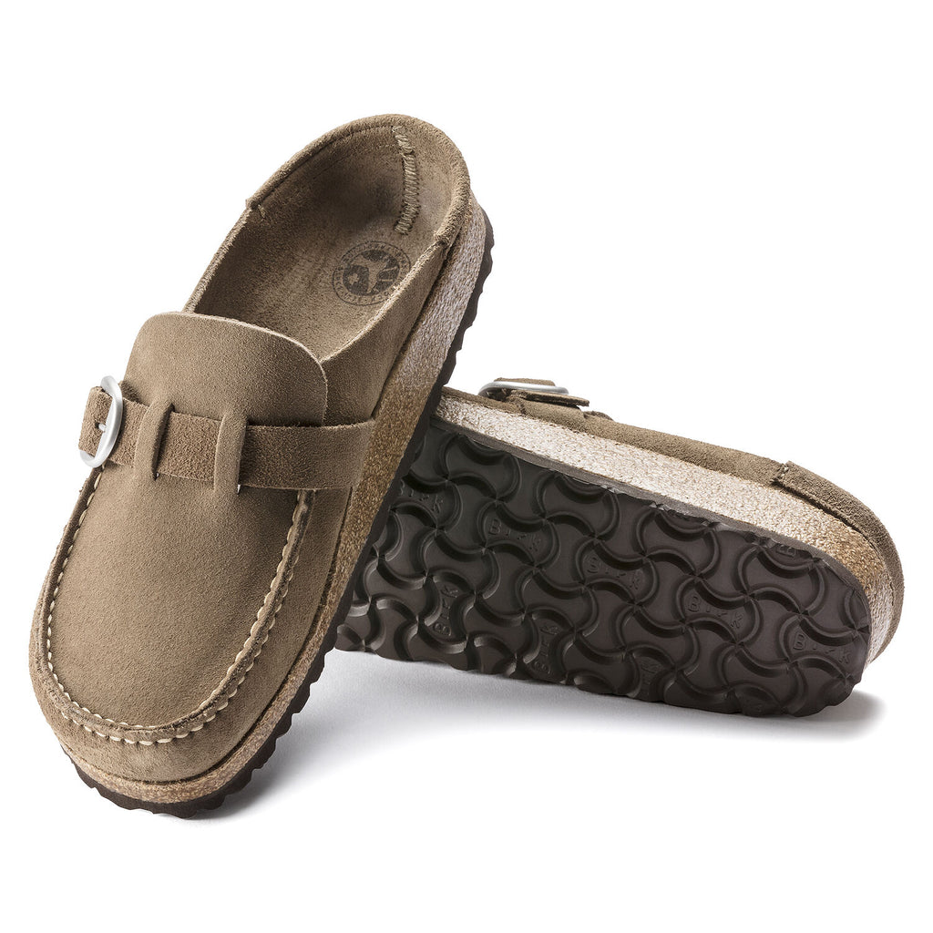 Birkenstock Buckley Suede Leather Clog in Gray Taupe – Footprint USA