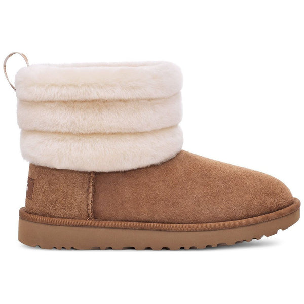 mini fluff quilted ugg boot pink